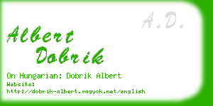 albert dobrik business card